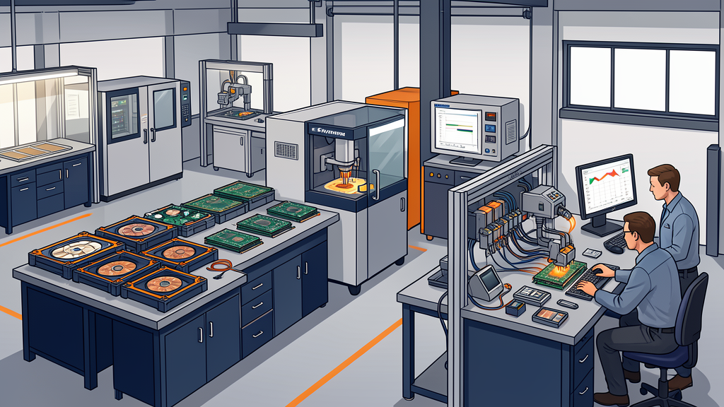 Domestic electronics manufacturing line with microelectronics process, cleaning, bonding and inspection capability