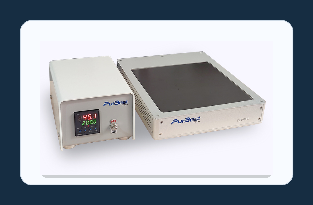 Split-type heating plate equipment for specialty electronics process support